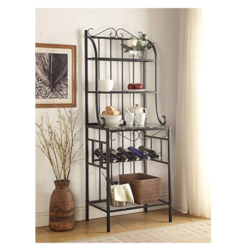 3. Four tier Marble Finish Shelf Kitchen Bakers Rack 