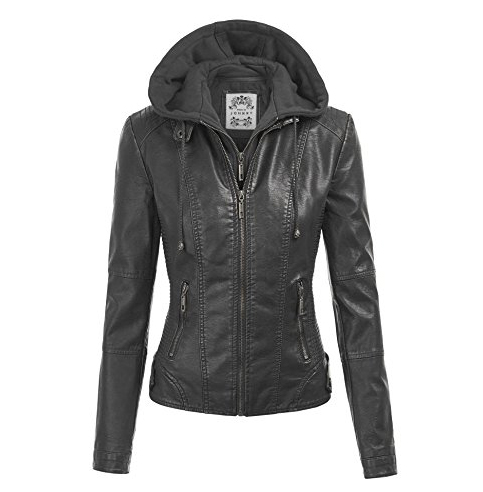 2. MBJ Faux Leather Motorcycle Jacket