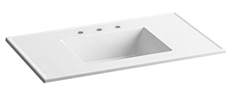 7. KOHLER K-2781-8-G81 Ceramic Rectangular Vanity-Top 