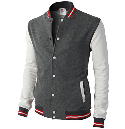 4. H2H Premium Cotton Varsity Jacket