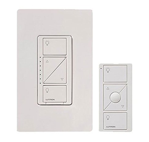 7. LUTRON P-PKG1W-WH Wireless Wall Dimmer with Remote