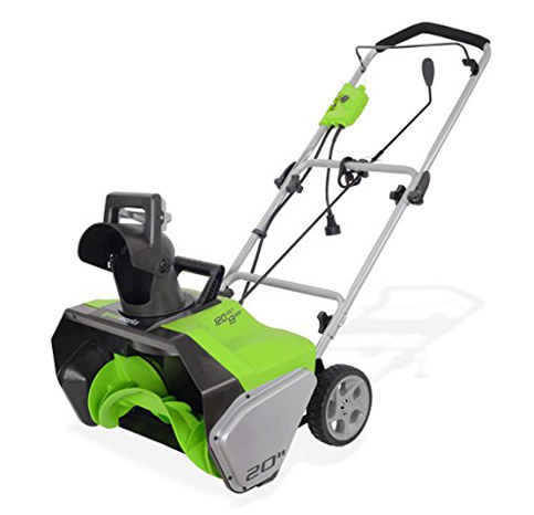 7. GreenWorks (2600502) Corded Snow Thrower