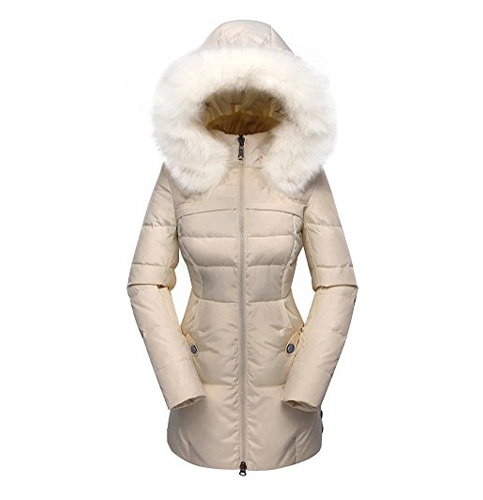 3. VALUKER Down Coat with Fur Hood