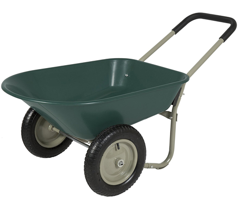 8. Best Choice Products Dual-Wheel Home Wheelbarrow