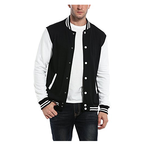 9. COOFANDY Bomber Baseball Varsity Jacket