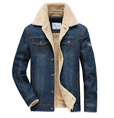 8. JYG Sherpa-Lined Denim Jacket