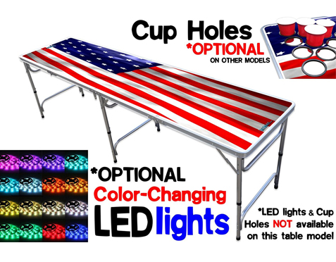 4. PartyPongTables 8-Foot Pong Table with Color-Changing LED