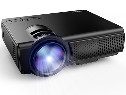 6. TENKER Q5 1,500 Lumens Mini Projector