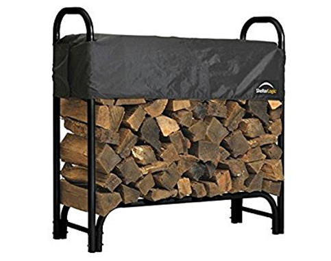 3. Shelter Logic 90403 12-Foot Outdoor Firewood Rack