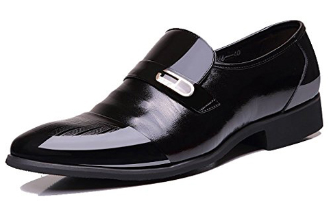 5. OUOUVALLEY Leather Tuxedo Dress Shoes