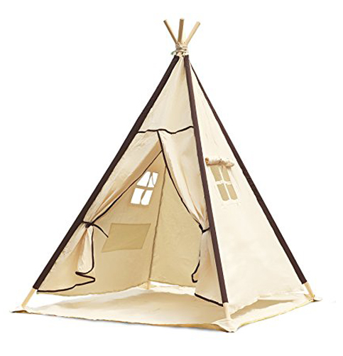 8. Lavievert Indian Canvas Kids Teepee Tent