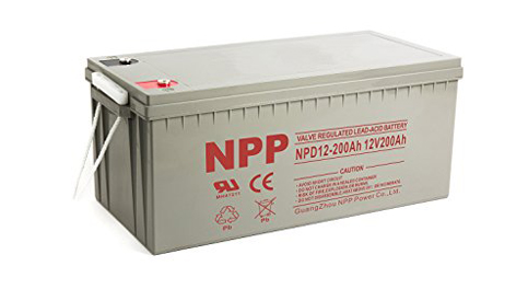 10. NPP 12V 200-Amp NPD12 Rechargeable Sealed Acid Battery