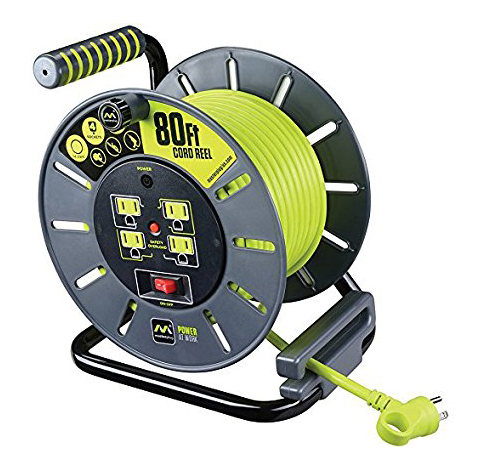 1. Masterplug 80-Foot Extension Cord Reel