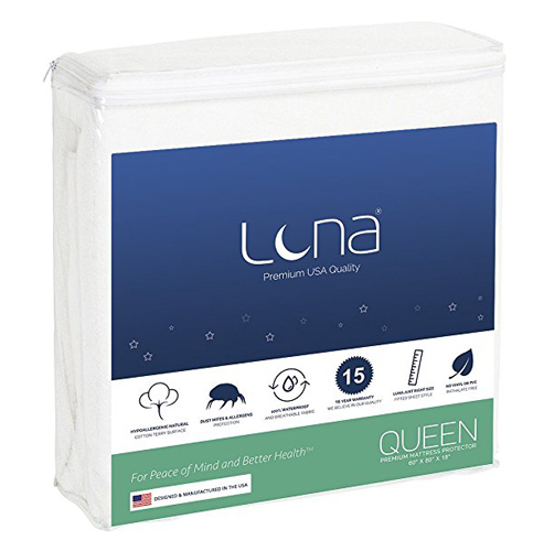 10. Luna Premium Queen Size Mattress Protector