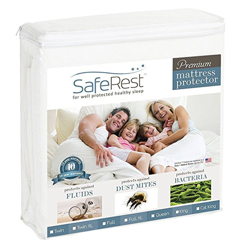 1. SafeRest Premium Mattress Waterproof Protector