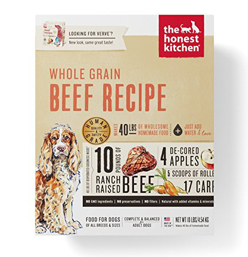 4. Honest Kitchen Dehydrated Organic Dog Food (Grain) – Range Raised Beef
