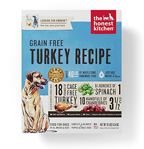 3. Honest Kitchen Dehydrated Dog Food (Grain Free) – Cage Free Turkey