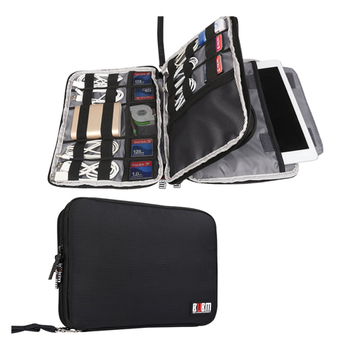 5. BUBM double layer travel gadget and electronics organizer