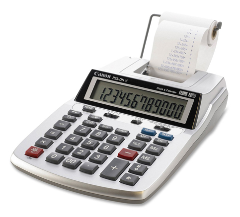 desk calculator with tape