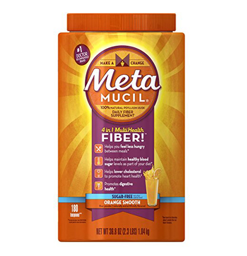 5. Metamucil Daily Fiber Supplement, Orange