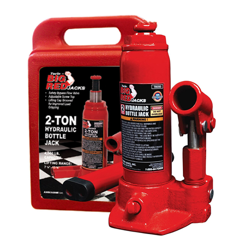 7. Torin Hydraulic Bottle Jack with Carrying Case (2 Ton Capacity)