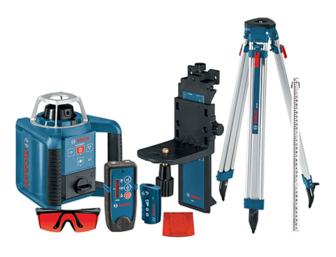 3. Bosch Self-Leveling Rotary Laser Kit with Remote