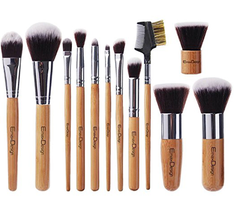 5. EmaxDesign 12 Pieces Makeup Brush Set