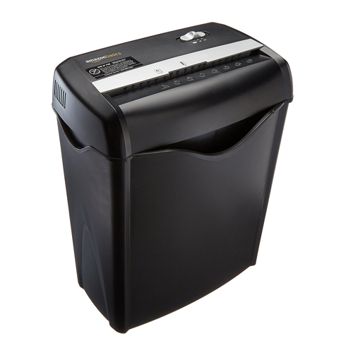 1. AmazonBasics 6-Sheet Cross-Cut Paper Shredder