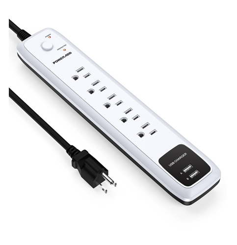 9. Poweradd 5-Outlet Surge Protector Power Strip