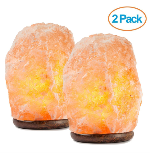 9. HemingWeigh Natural Himalayan Salt Lamp (2 PACK)