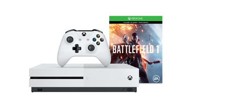 1. Xbox One S 500GB Console (Battlefield 1 Bundle)