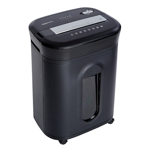 10. AmazonBasics 15-Sheet Cross-Cut Paper Shredder