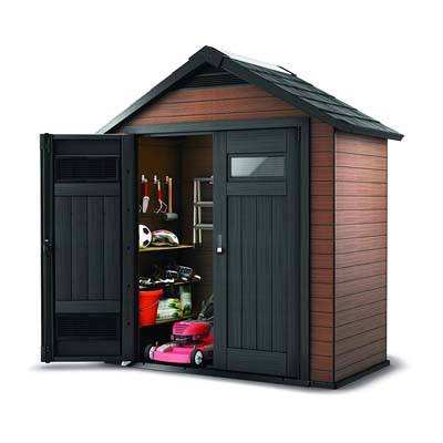 10. Keter Fusion Large 7.5 x 4ft. Outdoor Storage Shed