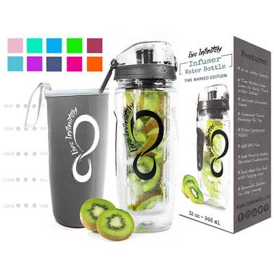 10. Live Infinitely 32 oz. Infuser Water Bottles