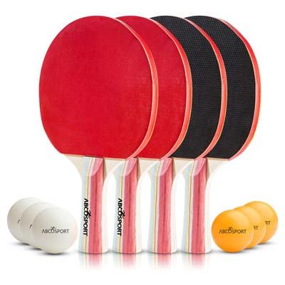 1. Abco Tech Pack of 4 Ping Pong Set