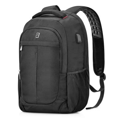2. Sosoon Black Laptop Backpack