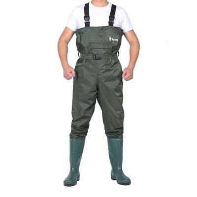 8. Ouzong Cleated Fishing Boot-foot Chest Waders