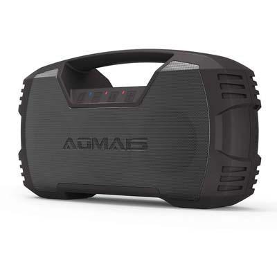 5. AOMAIS Black GO Bluetooth Speakers