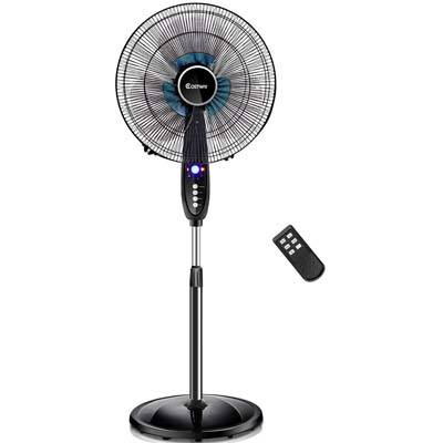 5. COSTWAY 16” Pedestal Fan w/ Remote Control Timer