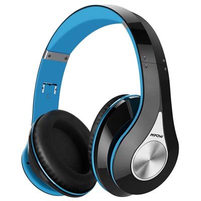 6. Mpow 059 Bluetooth Headphones Over Ear (6 Black-Blue)