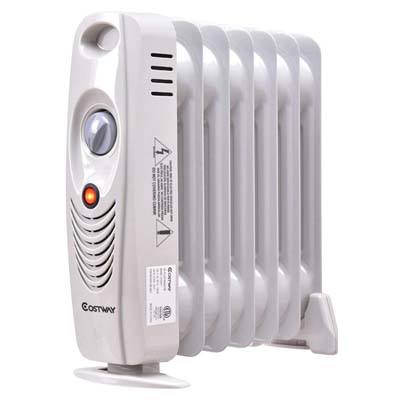 9. COSTWAY 700W Oil Filled Radiator Heater