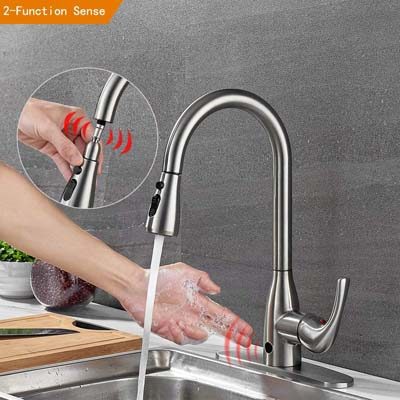 9. badiJum Touchless Kitchen Faucets with Pull Down Sprayer