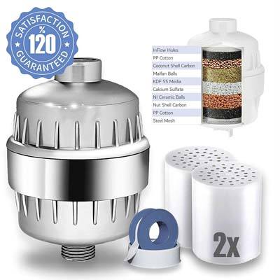 6. Captain Eco Shower Filter with Replacement Cartridges