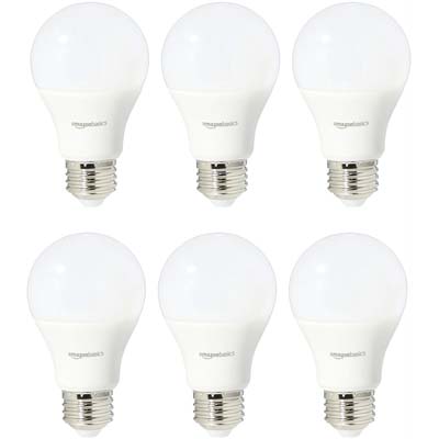 1. AmazonBasics 60-Watt Non-Dimmable Light Bulbs