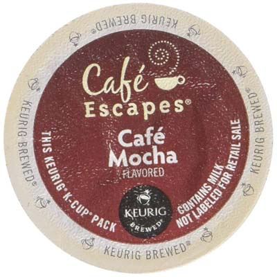 10. Café Escapes Café Mocha, K-Cups for Keurig Brewers (Pack of 48)