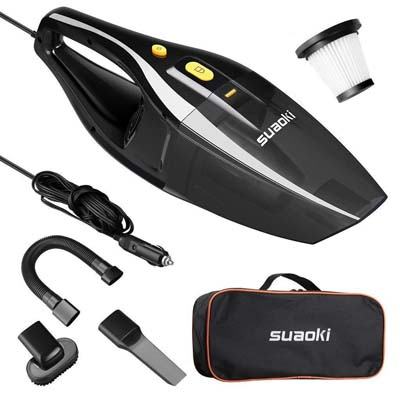 7. SUAOKI Car Vacuum DC 12V 120W 4000Pa Handheld Cleaner