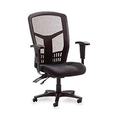 7. Lorell 28-1 Mesh Fabric High-Black Chair