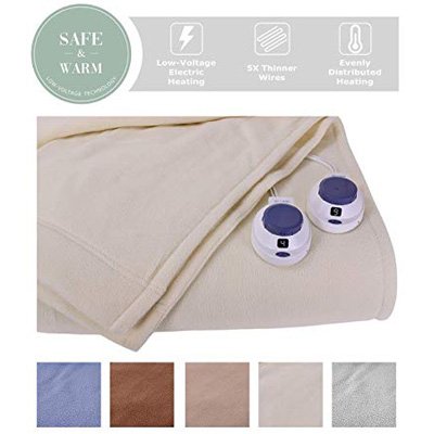 1. Perfect Fit Micro-Fleece SoftHeat Electric Blanket