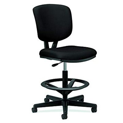 2. HON H5705 Upholstered Black Office Stool