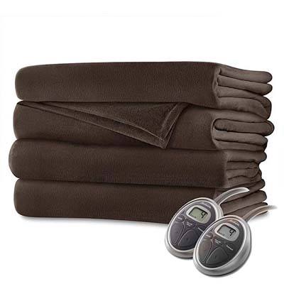 4. Sunbeam Digital Controllers Plush King Electric Blanket